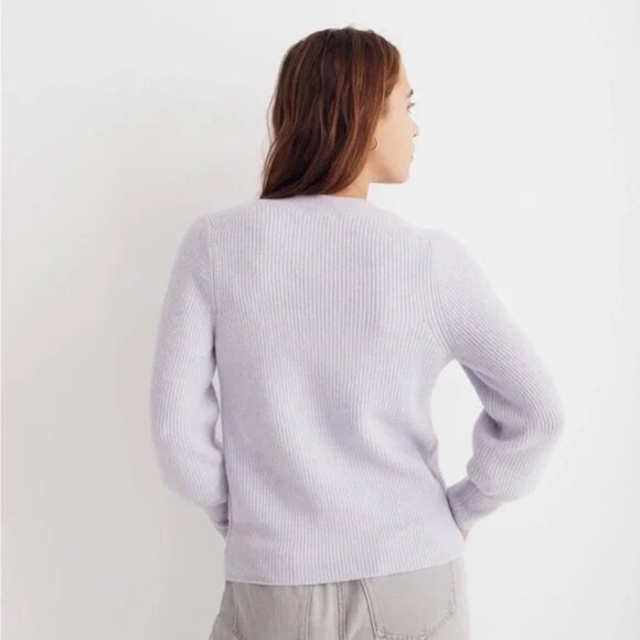 Madewell Melwood Square-Neck Pullover Sweater| Hthr hyacinth| XS | NWOT - Picture 3 of 8